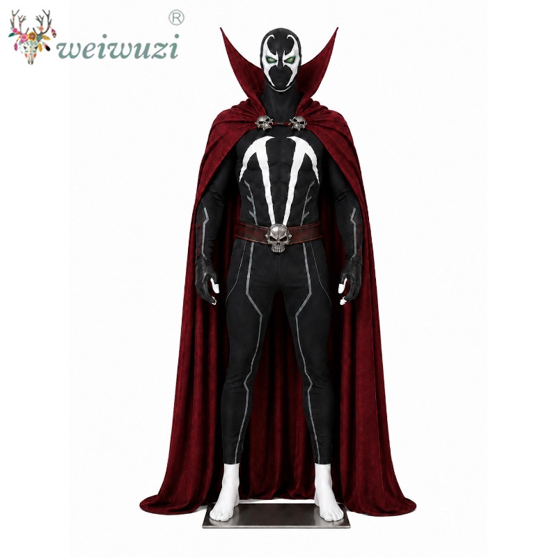 Black Face Mask Pack - Fantasia de Cosplay Masculina Completa, Macacão